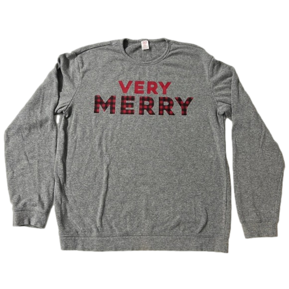Christmas Very Merry Long Sleeve‎ Men's Pajama/Sweatshirt